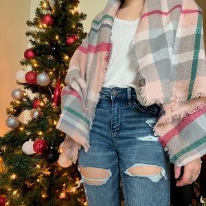 Plaid Large Scarf